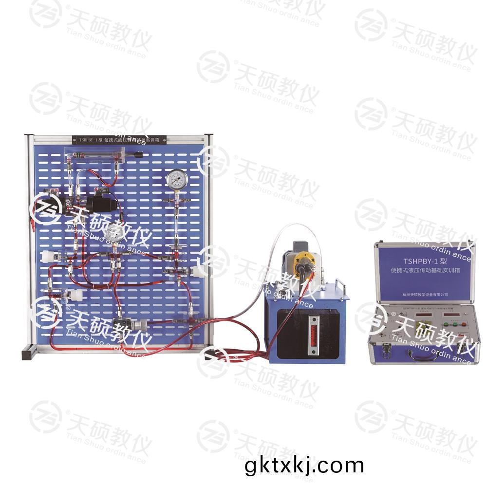 TSHPBY-1型(xing) 便攜(xie)式液(ye)壓(ya)傳(chuan)動(dong)基(ji)礎實訓(xun)箱