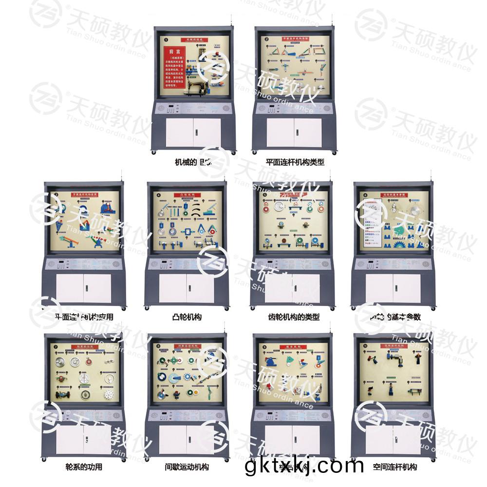 TSSMT-1型(xing) 機(ji)械原(yuan)理(li)陳列(lie)櫃（10箇(ge)分櫃，帶智能(neng)語(yu)音(yin)講解(jie)）